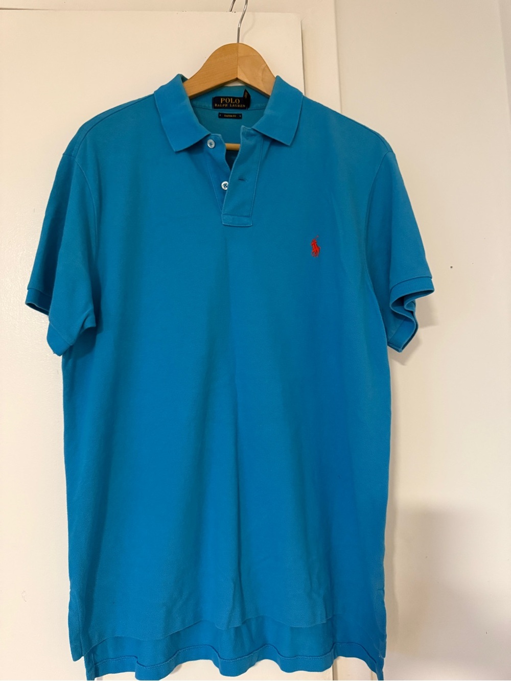 Ralph Lauren Men's Bright Teal Polo with Red Pony